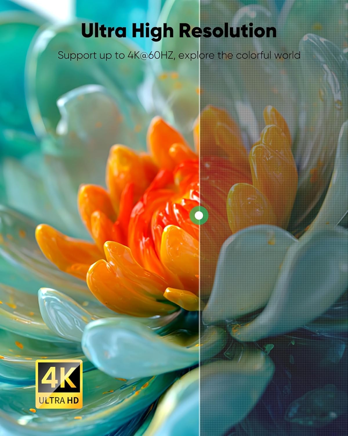 4K Micro HDMI to HDMI Male Cable Adapter, 4K@60Hz HDR Nylon Braid Cord for GoPro Hero, Zfc, RPi, A6000, A6300, Camera, Video Capture Card, Grey 6FT